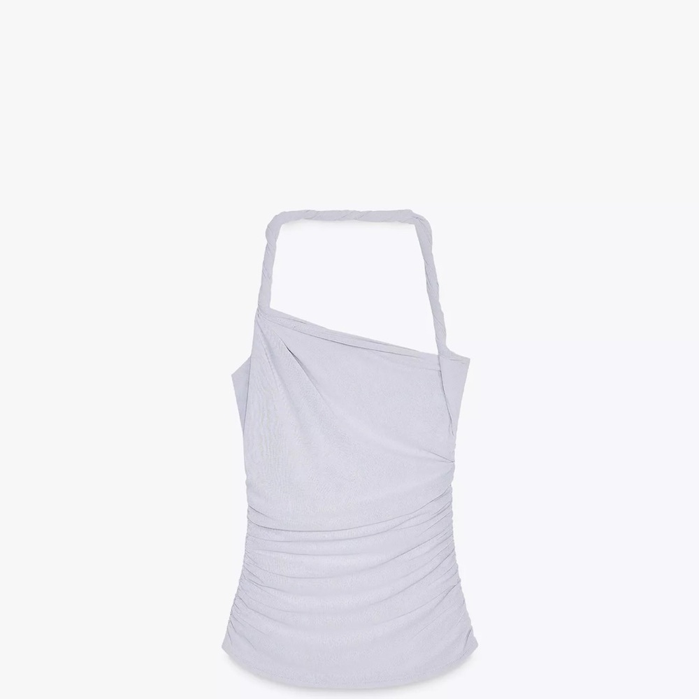 Zara One-Shoulder Ruched Midi skirt set - Light Lavender